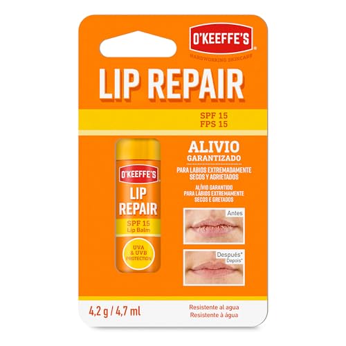O'Keeffe's Lip Repair FPS 15 - Bálsamo labial reparador para labios secos y agrietados - 24h hidratación