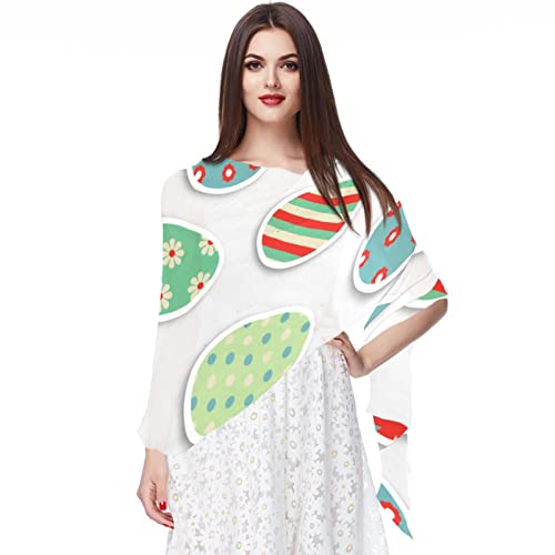 Foulard fin en mousseline de soie multicolore | Châle femme