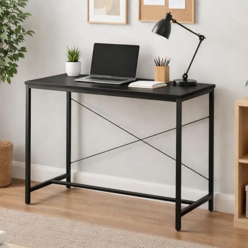 Image of Callas Home Work Desk Study Table | Computer Table for Home | Office Table | Desktop and Laptop Table | Office Desk (ST-10-Black)