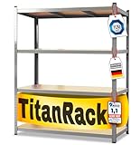 KARAT Estantería para cargas pesadas XXL, galvanizada, 200 x 180 x 60 cm, estantería de almacenamiento para garaje, sótano y taller, estantería ancha, estantería para sótano, estantería de taller