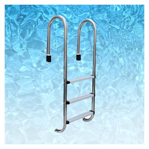Escalera para piscina de 3 peldaños en acero inoxidable miniatura 1