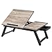 SONGMICS Laptoptisch, Laptopständer, Frühstückstablett, klappbare Beine, für Bett und Sofa, höhenverstellbar, für bis zu 15,6 Zoll Laptops, 55 x 35 x 23 cm, Greige LLD105W01