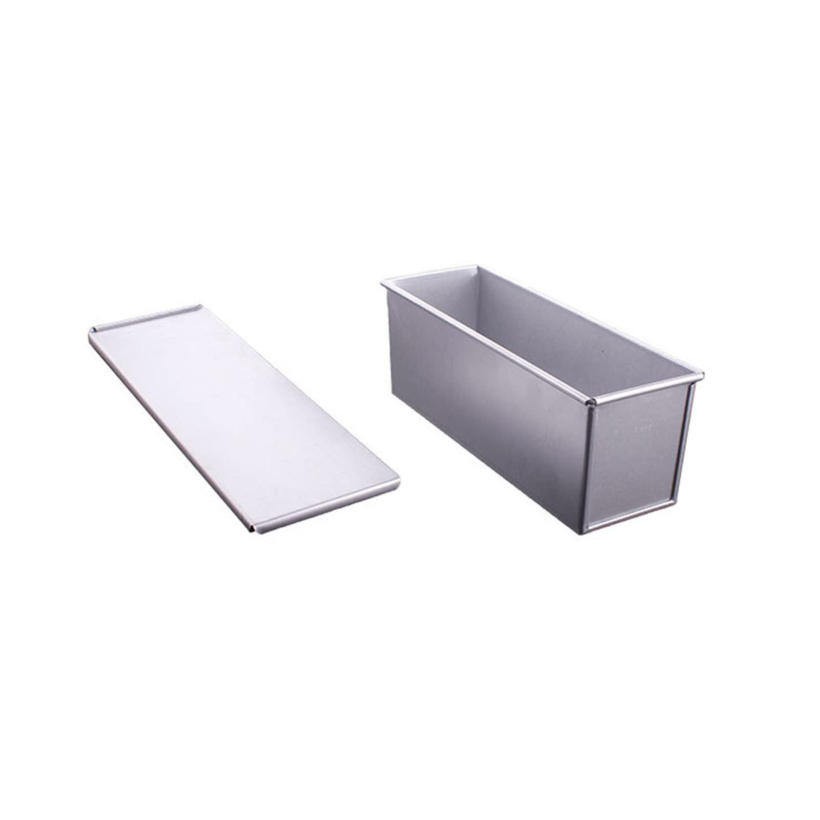 Molde rectangular con tapa para hornear pan, tostadas, antiadherente, con tapa, molde de pan de aleación de aluminio, moldes pequeños para hornear