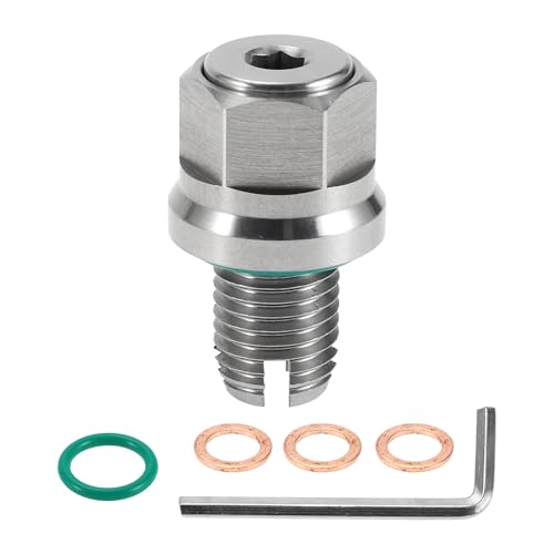 TUCKBOLD Boulon De Vidange D'Huile Pour Voiture, Moto, Bateau, Anti-Fuite, Réparation De Filetage De Vis De Bouchon Vidange Huile Moteur, Ton Argenté Avec 3...