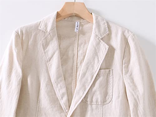 Men's Linen Blazer Lightweight Suit Jackets Two Buttons Casual Sport Coat4