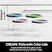 Ninja Creami Pints 4 Pack, Compatible with NC299AMZ & NC300s Series Creami Ice Cream Makers, Genuine Ninja Pint, BPA-Free & Dishwasher Safe, Color Lids, Clear/Grey/Lime/Pink/Aqua, XSKPLD4BCD​