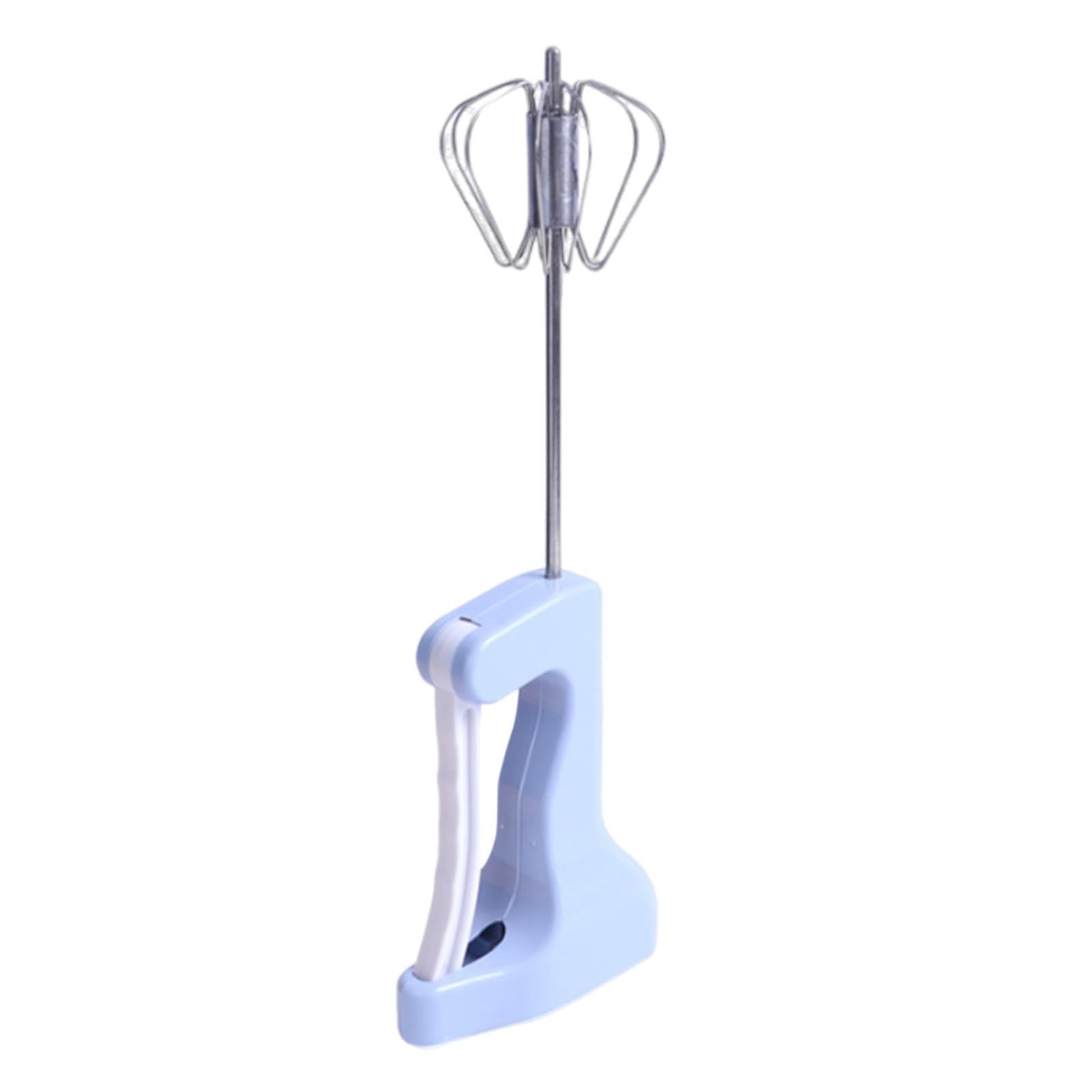 Frusta semiautomatica per uova, in acciaio inox, frusta rotante, frullatore a pressione manuale, per una facile miscelazione della cottura, frullare, sbattere e mescolare