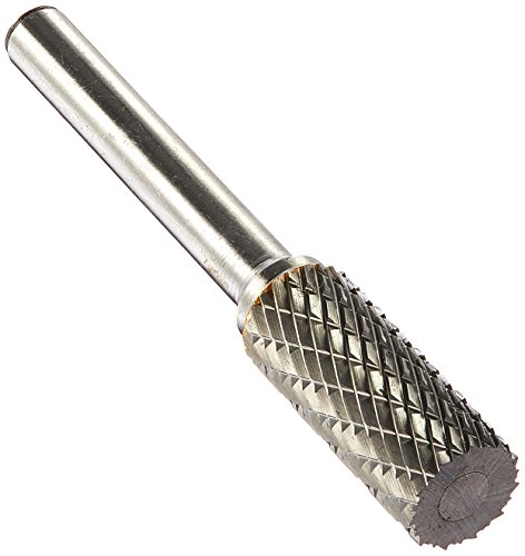Image of Drill America SA-4 Carbide Burr /Rotary File Cylindrical Double Cut for Die Grinder 7 /16 inch Dia. x 1 inch Cut Length with 1 /4 inch Shank and 2-3 /4 inch Overall Length, DUL Series