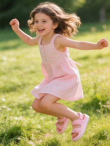 Image of Toddler Buckle Sandals Open Toe Water Sandal with Adjustable Back Strap for Boys Girls