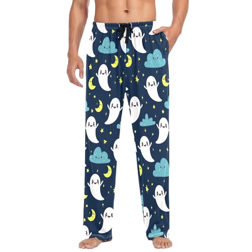 Star Spirits Men's Cotton Pajama Pants with Pockets and Drawstring Comfortable and Stylish,S