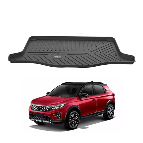 Image of GFX Trunk Boot Dicky Mat (After-Market) Compatible with Honda WR-V (2017) and Jazz (2015) Onwards, Black