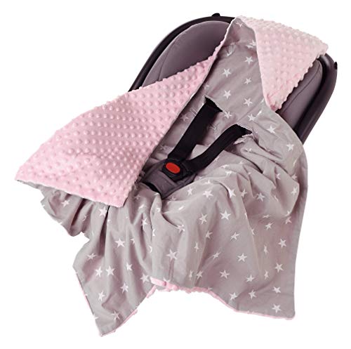 TUTTI I MATERIALI SONO DELLA MASSIMA QUALITÀ - 100% cotone e 380 g di resistente Minky garantiscono un utilizzo prolungato della coperta per neonata (anche dopo numerosi lavaggi, i colori non sbiadiranno e il materiale non si danneggerà). Materiali sono certificati Oeko-Tex 100, che ne attesta l'idoneità all'uso a contatto con la pelle dei neonati..