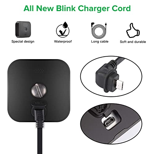 3Pack Weatherproof Outdoor Power Adapter For All-New Blink Outdoor & Blink Xt / Xt2, With 30Ft/9M Long And Thin Charging Cable (Not For Blink Mini) - Black #TOP1