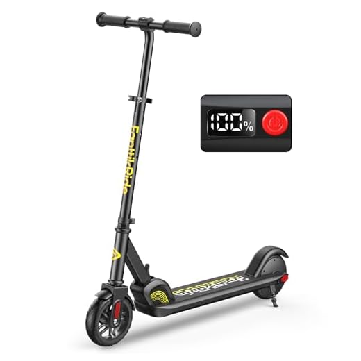 FanttikRide C9 Patinete Electrico Niño, 120 cm - 160 cm, 10/16 km/h, Alcance de 8 km, Pantalla LED, Altura Ajustable, Plegable, Ruedas de Goma, Ligero, Scooter para Niños hasta 60 kg, Negro
