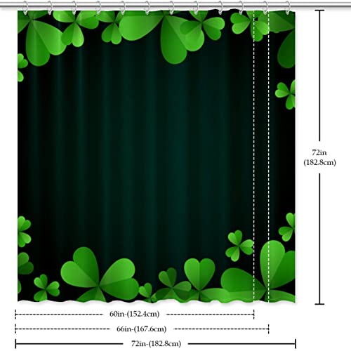 Rideau de douche en tissu trèfle vert pour décoration Saint-Patrick - 6