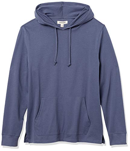 Amazon Brand - Goodthreads Men's Heavyweight Long-Sleeve Pullover Hoodie T-Shirt, Denim Blue, Medium Tall