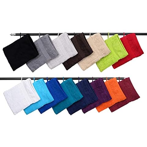 10er Set Waschhandschuhe Waschlappen Türkis 16x21 cm Cover