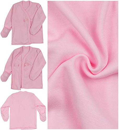 Image of ToBeInStyle Babies' 4 Pack Relaxed Fit Short or Long Sleeve Button Up Kimono Tee Swaddle Shirt