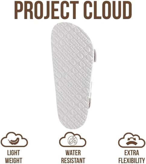 Project Cloud 100% Genuine Leather Beach Sandals for Women 2026 with Lightweight & Comfortable Slides for Women - Non Slip with Memory Foam Slingback Womens Sandals 2026 (Garda) - Image 4