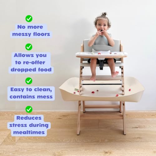 Image of CATCHY - Food Catcher - Compatible with Abiie Beyond Junior High Chair - Highchair Sold Separately - Baby & Toddler Food & Mess Catcher - Under High Chair Accessory - Baby Feeding Essentials | High Chair Food Catcher - High Chair Sold Separately - Baby & Toddler Food & Mess Catcher - Under High Chair Accessory