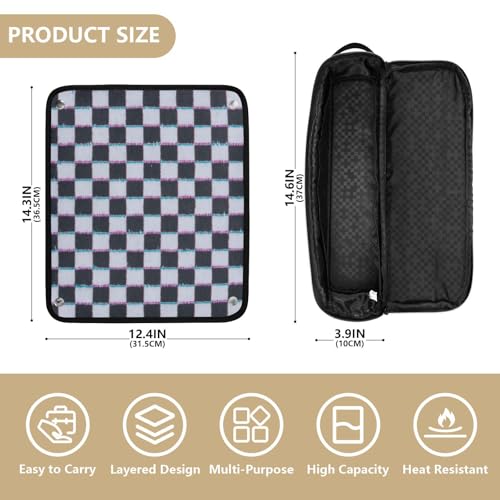 Bolsa de viaje para herramientas de cabello con estera resistente al calor miniatura 4