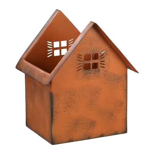 Soporte decorativo de hierro hueco oxidado resistente para diseño de terrazas e interiores 7