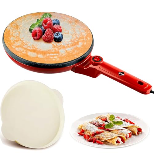 Opiniones de Sartenes para crepes comprados en linea. 48 Crepera Electrica Antiadherente Portatil Huevo Hot Cakes Crepa de 24 Cm Interruptor de Encendido Control automático de temperatura Automatico YOU