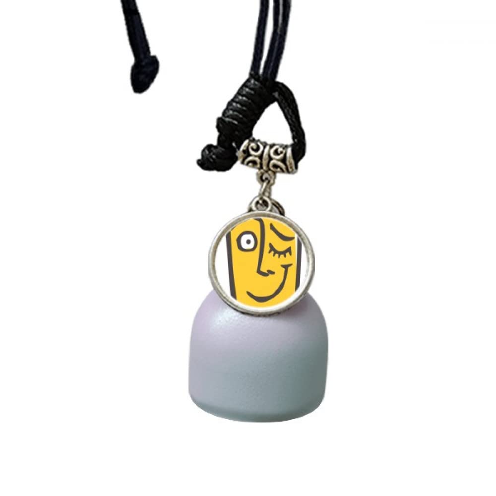 Colgante para coche con sonajero y diseño animado de expresión facial