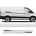 OPisuda Accessoires de décalque de Vinyle de Porte de Film décoratif d'autocollant de Jupe latérale de Voiture, pour Ford Transit