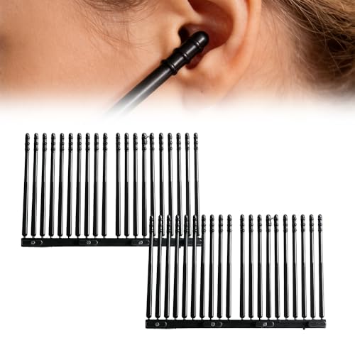Sticky Ear Cleaning Stick, Reusable Adhesive Earwax Removal Swabs, Adhesive Ear Wax Removal Tools,Soft Spiral Ear Pick,Gentle and Painless Ear Cleaner for Kids & Adults (40pcs)