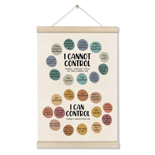 Image of DOI-LANEE Calming Strategies Poster Hanger Frame, Mental Health Inspirational Wall Art 16x12 Inch, Motivational Wall Decor, Therapy Office Decor, Motivational Posters for School Counselor Psychology