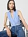 Calvin Klein Women's Sleeveless V-Neck Suiting Blouse, Baby Blue, L