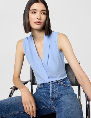 Image of Calvin Klein Women's Sleeveless V-Neck Blouse
