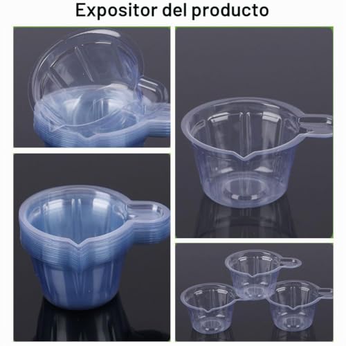 Miniatura 5 de Plástico Vasos De Mezcla Epoxi Transparentes, Tazas Medidoras De Pigmento Y Resina, 40ml, 200pcs