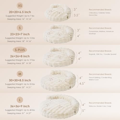 image for EHEYCIGA Dog Bed Medium Size Dog, Fluffy Small Dog Couch with Removabl