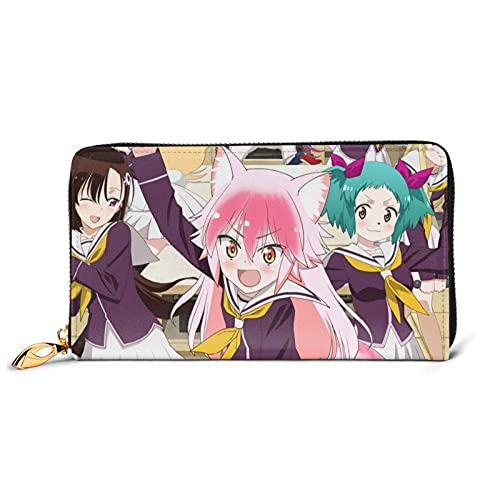 群れなせ！シートン学園1 大容量 男女兼用 長財布 超薄い 多機能 ウンドファスナーウォレット 磁気防止 本革 ビジネス財布 収納 軽量 防水 財布 潮流 かわいい 小銭入れ