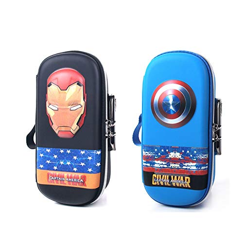 Preisvergleich Produktbild Multifunktionskennwortsperre Federmäppchen Schüler Briefpapier Box Kinder Federmäppchen mit großer Kapazität Muster Passwort pencil case (Color : Black)