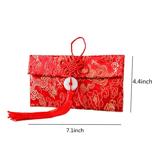 Uoeo 4 pz cinese elemento di seta rosso buste