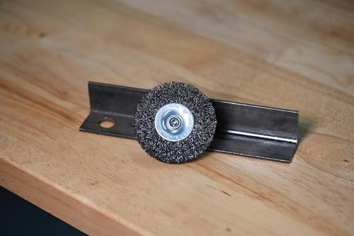 Image of Century Drill & Tool 76431 3 inch Durable Coarse Crimped Radial Wire Brush, 1 /4 inch Drill Shank, 4,500 RPM - Ideal for Rust /Paint Removal, Deburring, & More