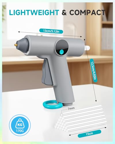 Cordless Hot Glue Gun, Lightweight Glue Gun for Crafting with 22 Pcs Sticks Safety Heating Fast Rechargeable Battery Glue Gun for DIY Home Repairs and Crafts - Image 2