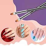 Artdone Nail Dotting Tools 6PCS Double-ended Nail Art Brushes Kit Nail Art Gel Polish Liner Brushes Design Pen For Nail Drawing And Nail Paint Brushes Small Detail Brushes - Image 4