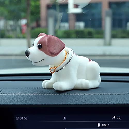 Ihreesy Car Dashboard Ornament Decoration,Shaking Head Dog Dolls Figurines Statue Resin Bobblehead Doll Funny Animal Desktop Decoration For Home Office Car Suv Truck,Purple #TOP6
