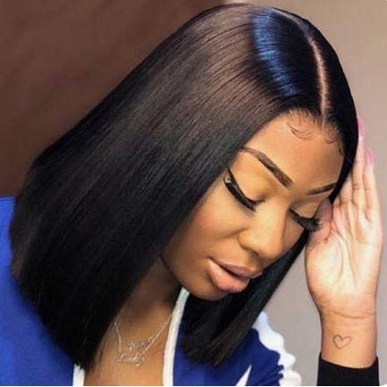 short bob human hair wigs lace front human hair wigs straight bob wigs natural color