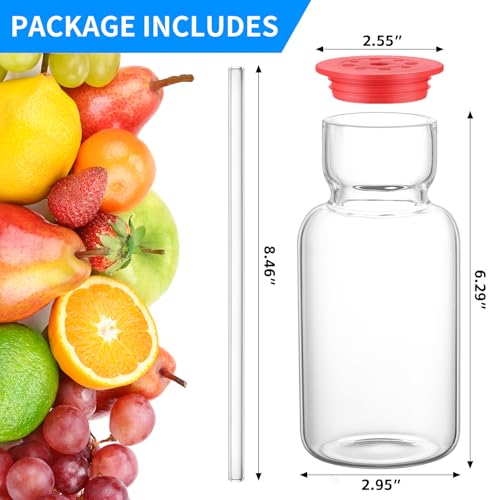 Save 29% on 17 oz Glass Cups with Lid and Straw (2 Pack) - Image 2