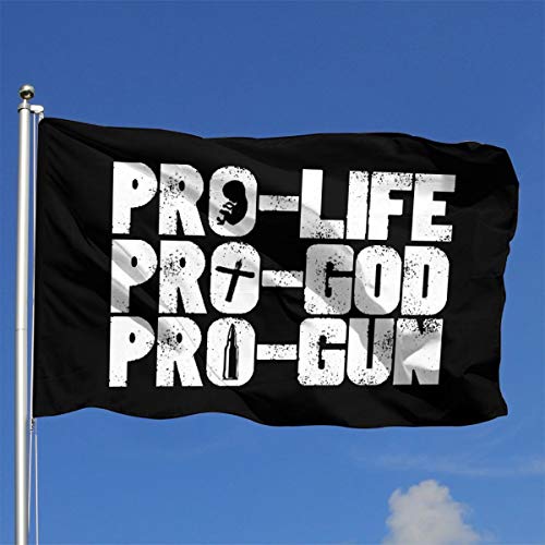 LZQ Pro-Life, Pro-God, Pro-Gun 2020 Summer New Us Flag 4x6 Foot Banner Flags Garden Flag Home House Flags Outdoor Flag