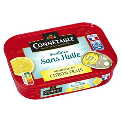 Connétable - Piquetas de pesca responsables de limón fresco sin aceite – lata de 115 g