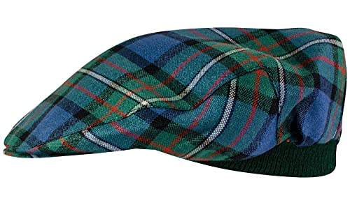 Casquette plate écossaise mixte motif tartan Ferguson avec bande élastique