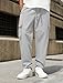ZAFUL Casual Pants for Men Travel Joggers Fashion Drawstring Clothing Baggy Sweatpants Men with Pockets 2025 Light Gray XL