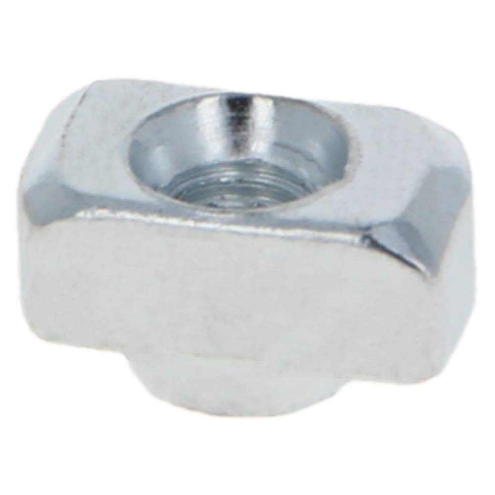 MroMax Sliding T Slot Nuts M5 Female Thread for National Standard 4040 Series Aluminum Extrusion Profile Carbon Steel Nickel-Plated Silver Tone 20PCS