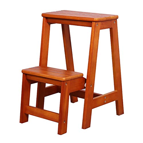 WYF-ZB Pliante en Bois 2 marches échelles Tabouret, Climb Multifonction Escabeau Échelle étagère Petit Pied Tabouret, Chaises escabeau Portables for la Maison ou Le Bureau de Cuisine Cover